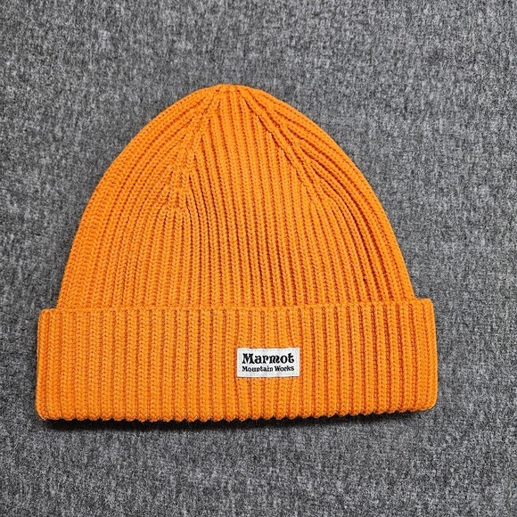 Marmot Other - Marmot Beanie Ridgefield Mens OS Orange Mountain Works Ribbed Knit Hat M14578